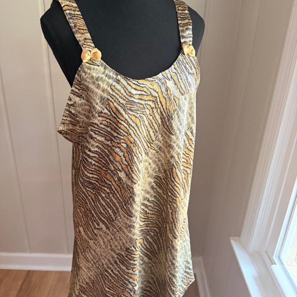 silky zebra print slip dress jungle print cami mini dress indie sleaze